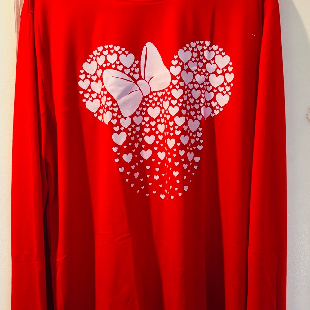 Minnie Mouse Red Long Sleeve Tee New Size 2X
